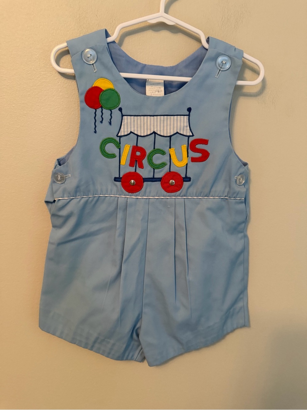 Vintage Circus Applique Light Blue Jon Jon